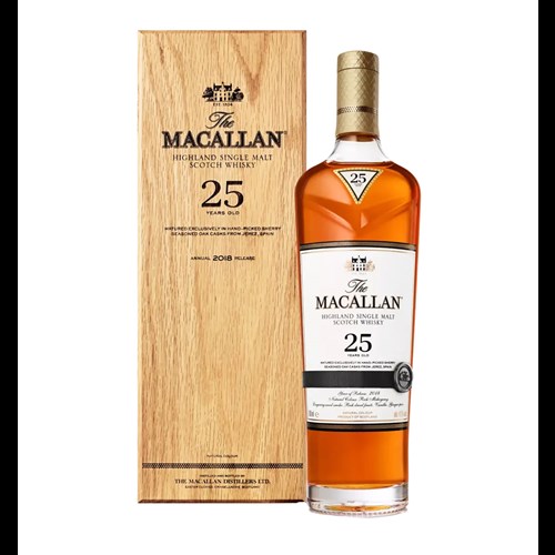 he Macallan 25 Year Old Sherry Oak 70cl 2018 – Buy Online, Premium Whisky